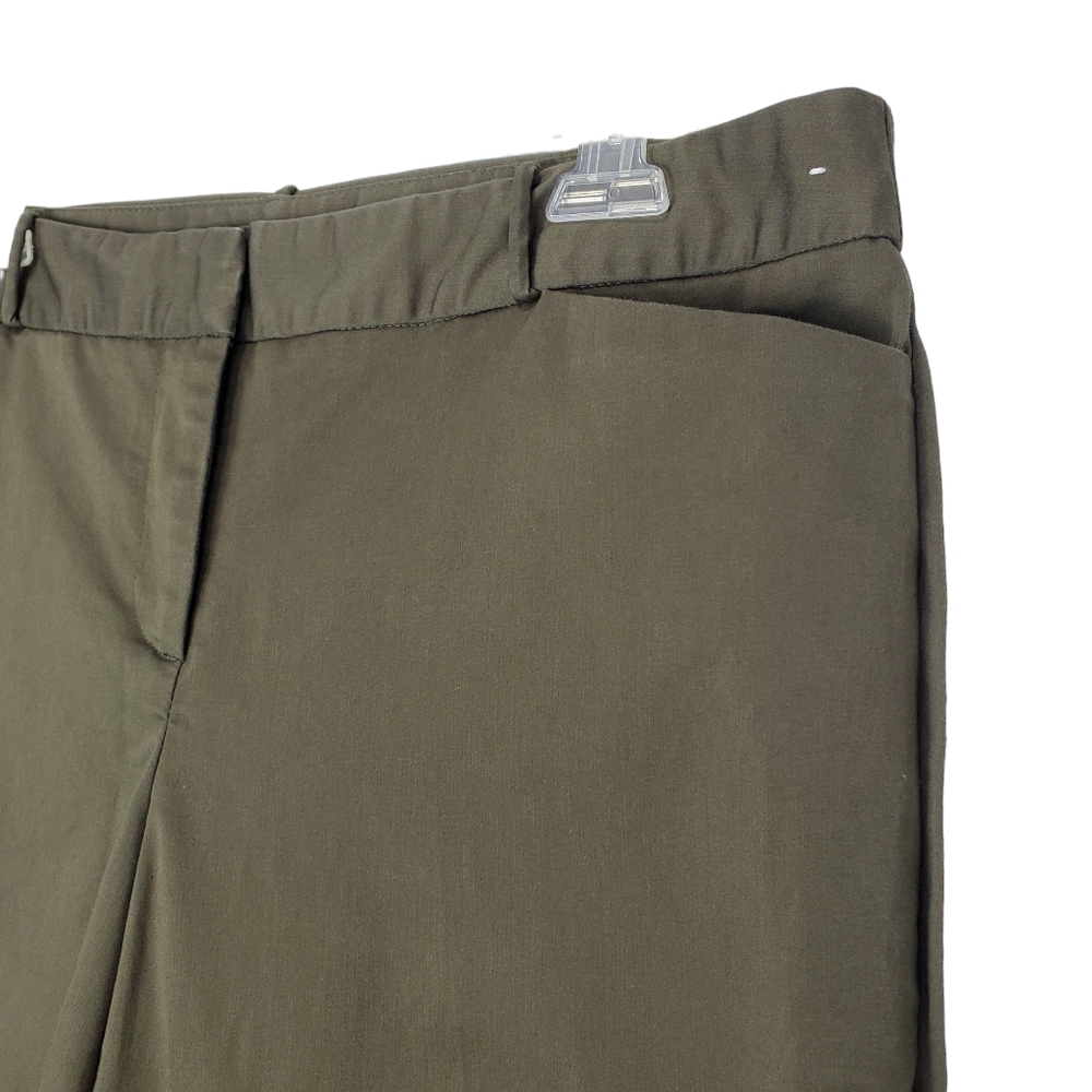 Liz Claiborne Emma Straight Leg Ankle Length  Green Womens Dress Pants Size 12 - Picture 2 of 15